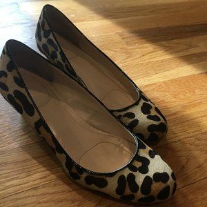 Calvin Klein Leopard Print Wedge Heels